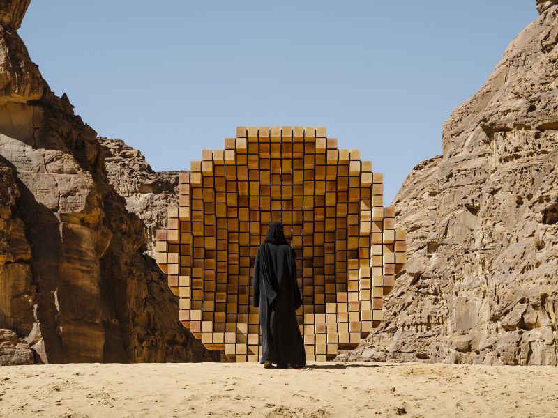 Stunning artworks set in an ancient Arabian desert explore ideas of mirage and oasis