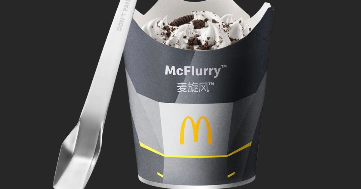 This Cybertruck-inspired McFlurry spoon is a real Tesla product