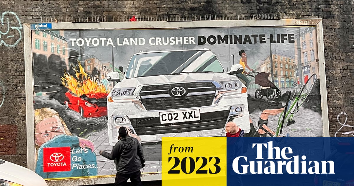 Spoof billboard ads take aim at BMW and Toyota over ‘going green’ claims