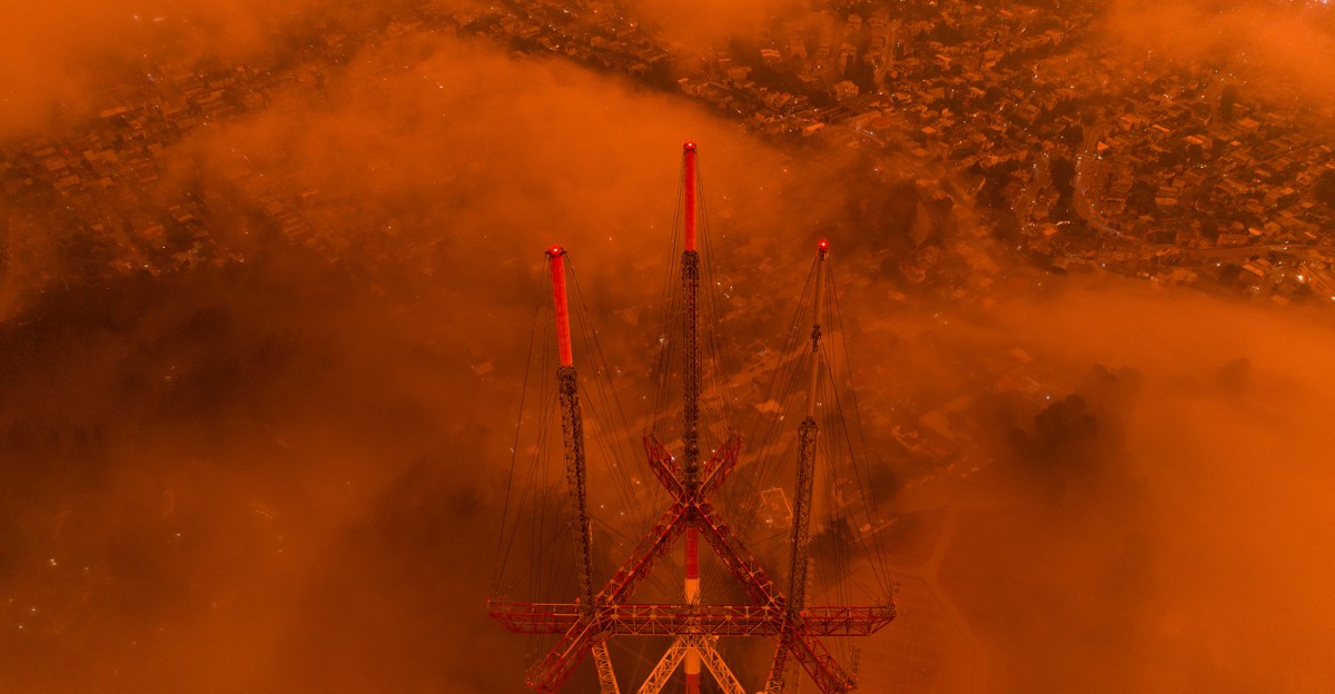 The sky is on fire in San Francisco, and we flew a drone through it