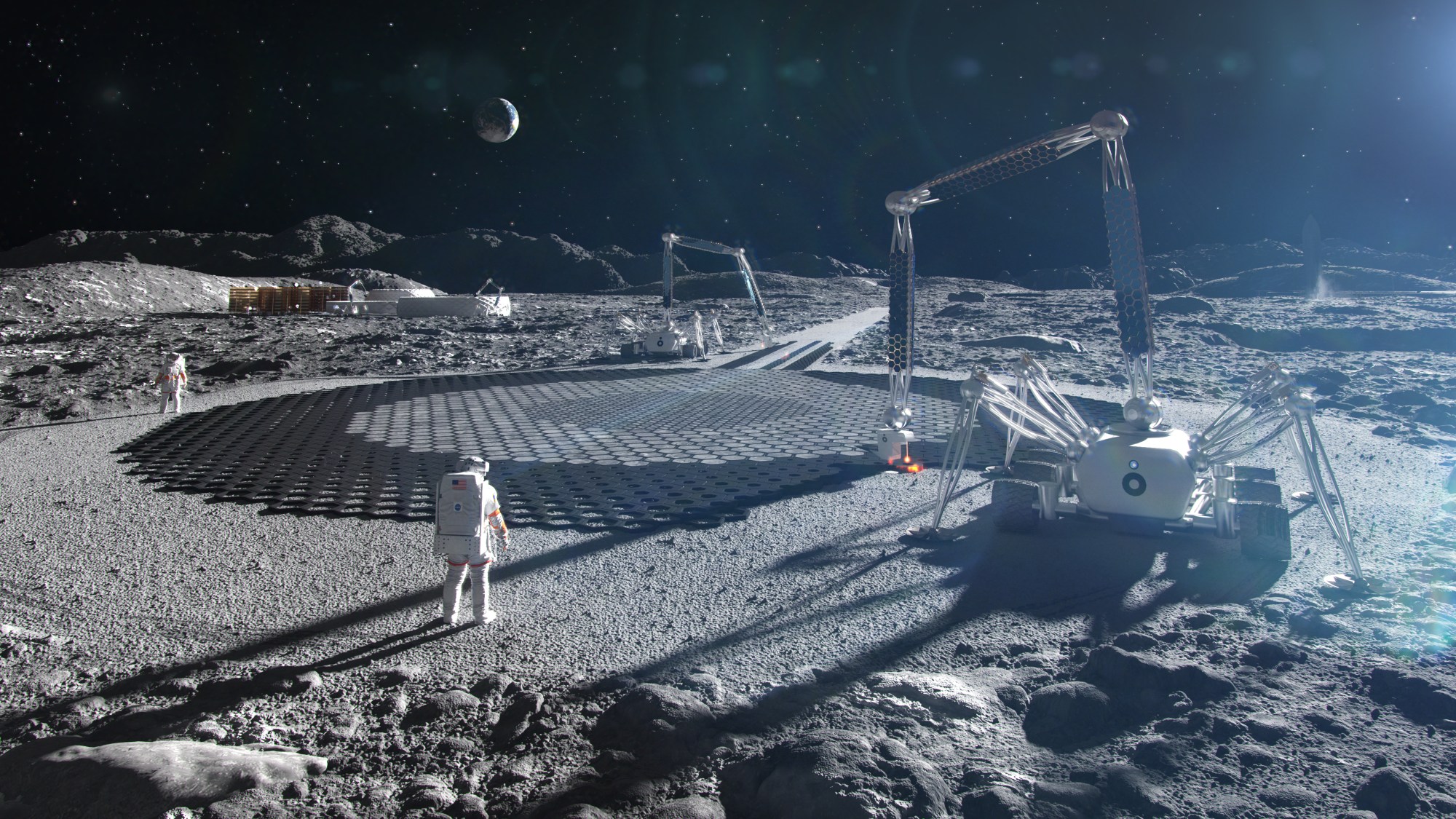 How Space Companies Plan to Build Roads and Bases on the Moon