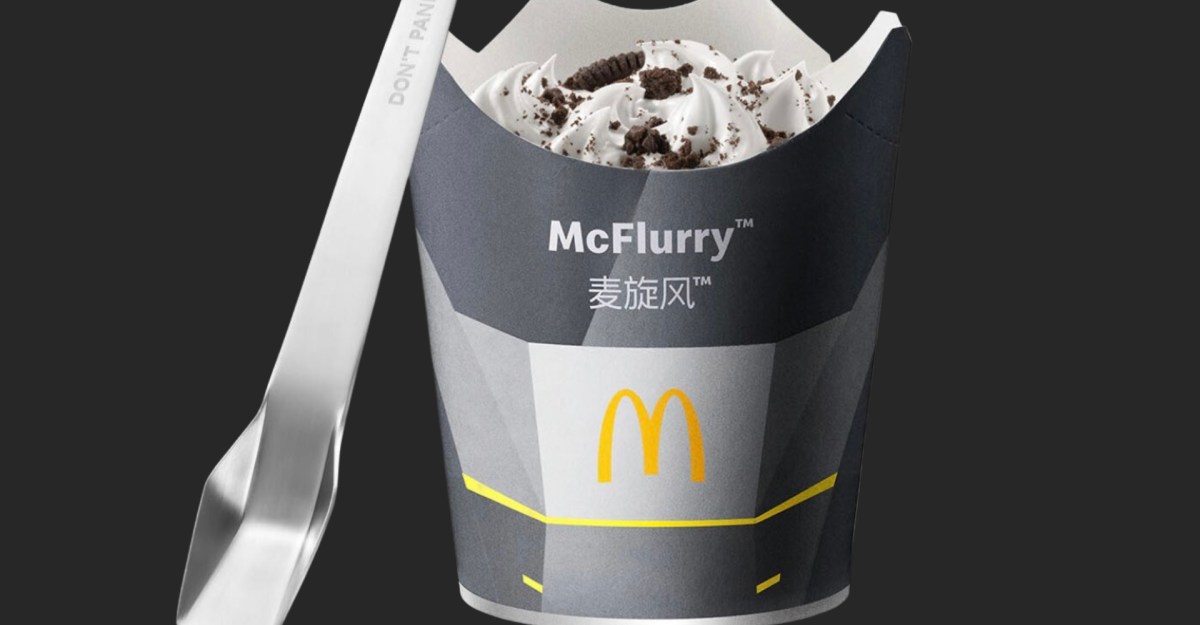 This Cybertruck-inspired McFlurry spoon is a real Tesla product