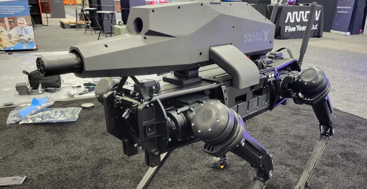 They’re putting guns on robot dogs now